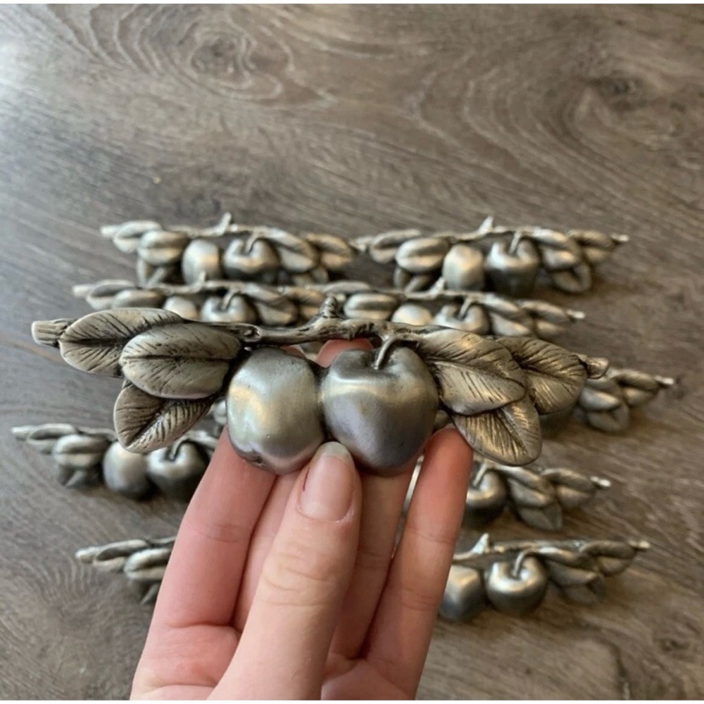 Silver Apple Drawer Pulls
